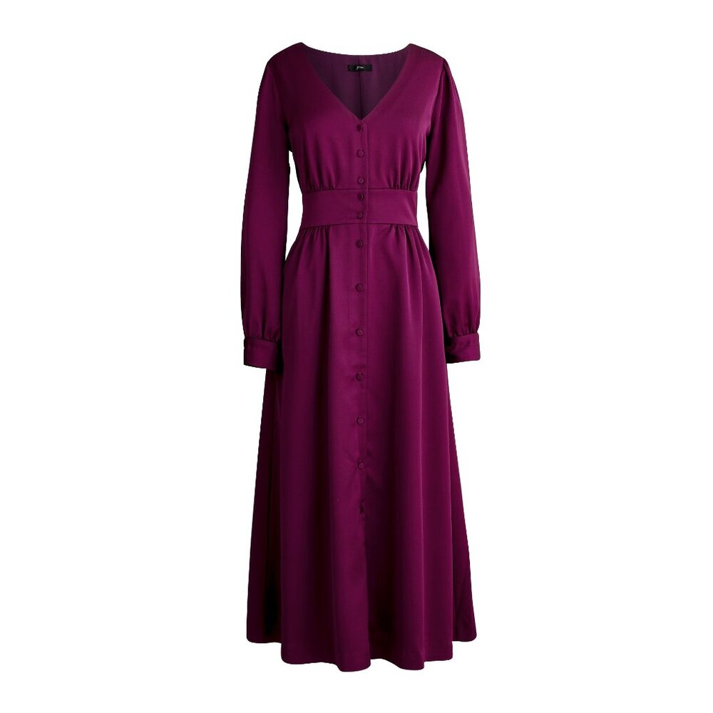 NWT J. Crew Womens Petite Size 00 00P Satin Button Front A-line Midi Dress NEW
